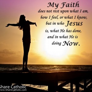 My Faith rest upon what God has done and what He is doing now