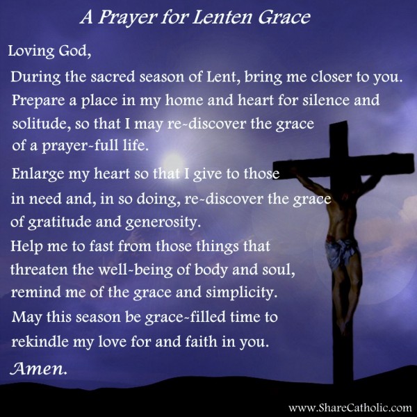 A Prayer for Lenten grace