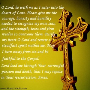 Lord, be with me as I enter into the desert of Lent.