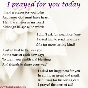 Prayed for you today!