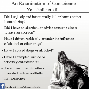 An Examination of Conscience – The Fifth Commandment