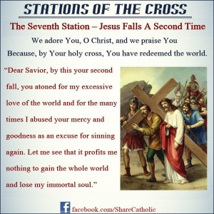 The Seventh Station – Jesus falls a second time