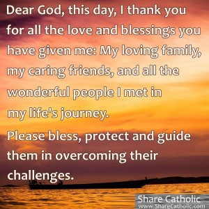 A Prayer to God for blessing and protection