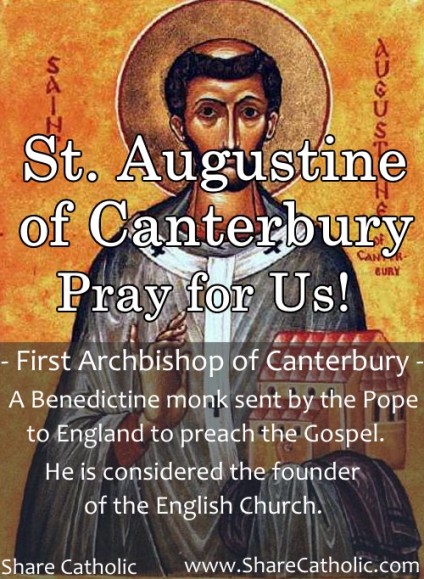 St Augustine Of Canterbury Feast Day May 27th