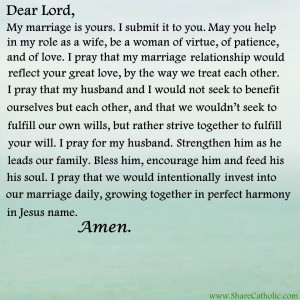 Lord, I submit my marriage to you