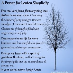 Prayer for Lenten Simplicity