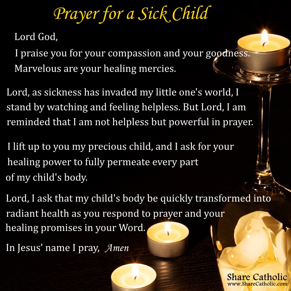 jesus praying for sick baby