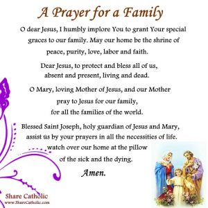 A Prayer for our Family