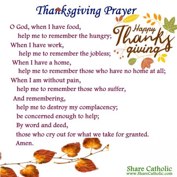 Thanksgiving Prayer